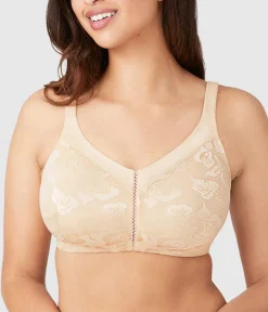 Wacoal Full Figure|Unlined * Awareness Full Figure Seamless Wire Free Bra Sand