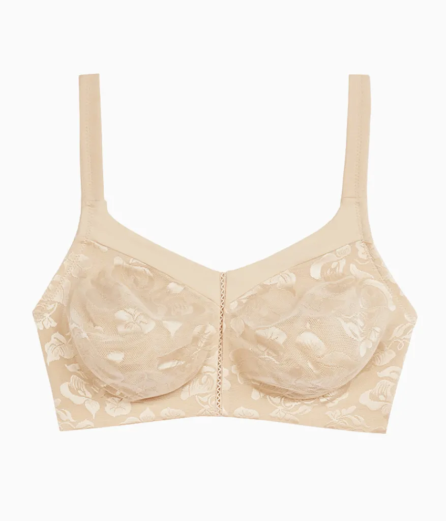 Wacoal Full Figure|Unlined * Awareness Full Figure Seamless Wire Free Bra Sand