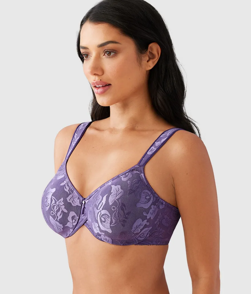 Wacoal Full Figure|Unlined * Awareness Underwire Bra Grape Compote