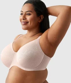 Wacoal Full Figure|Unlined * Back Appeal® H-K Cup Underwire Bra Rose Dust
