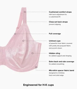 Wacoal Full Figure|Unlined * Back Appeal® H-K Cup Underwire Bra Lilas