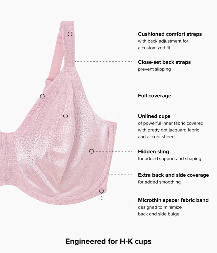 Wacoal Full Figure|Unlined * Back Appeal® H-K Cup Underwire Bra Lilas