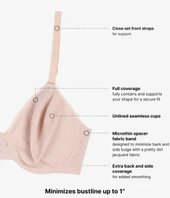 Wacoal Full Figure|Unlined * Back Appeal® Minimizer Bra Rose Dust