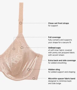 Wacoal Full Figure|Unlined * Back Appeal® Underwire Bra Praline