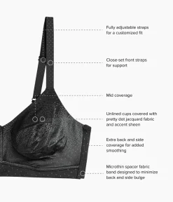 Wacoal Full Figure|Seamless * Back Appeal® Wire Free Bra Black
