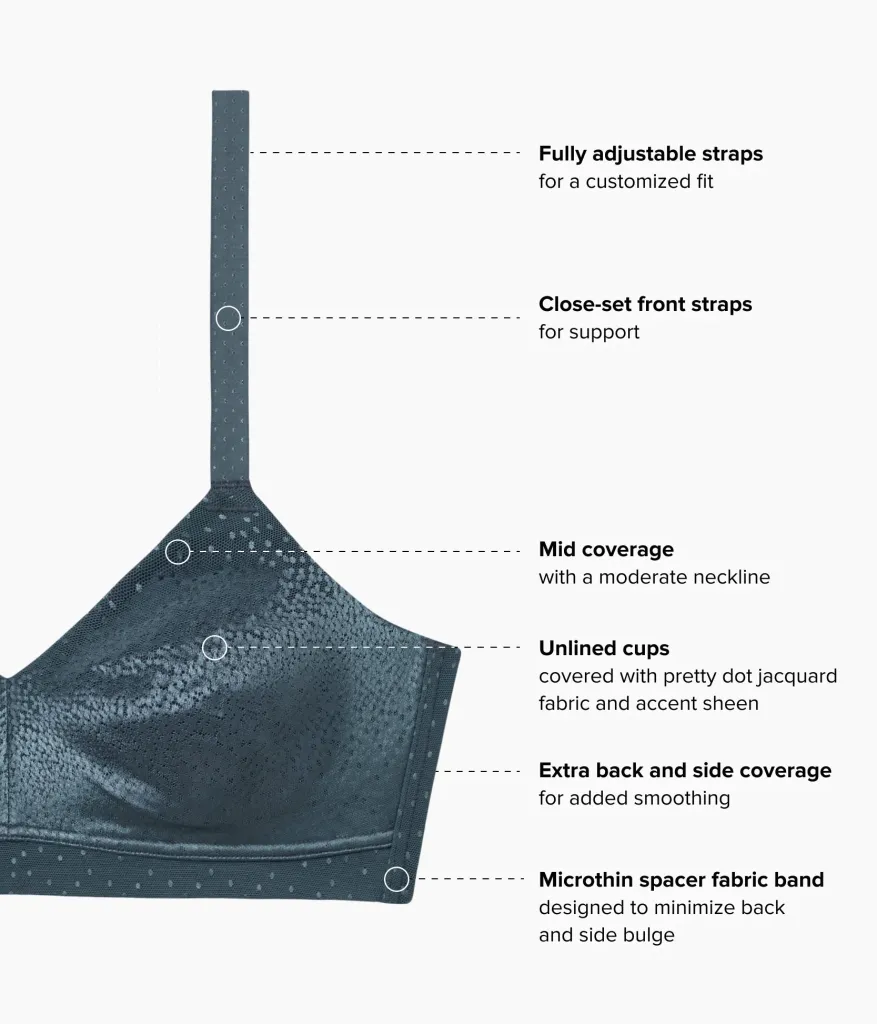 Wacoal Full Figure|Seamless * Back Appeal® Wire Free Bra Dark Slate