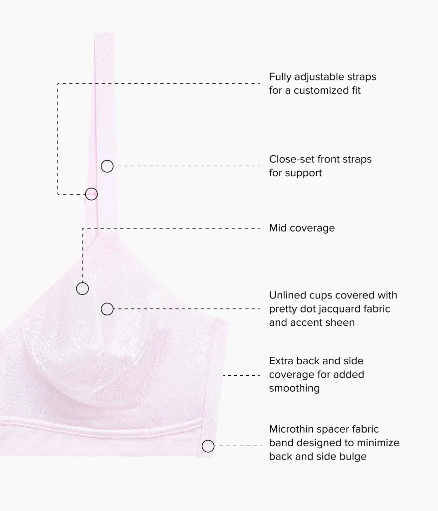 Wacoal Full Figure|Unlined * Back Appeal® Wire Free Bra Cradle Pink