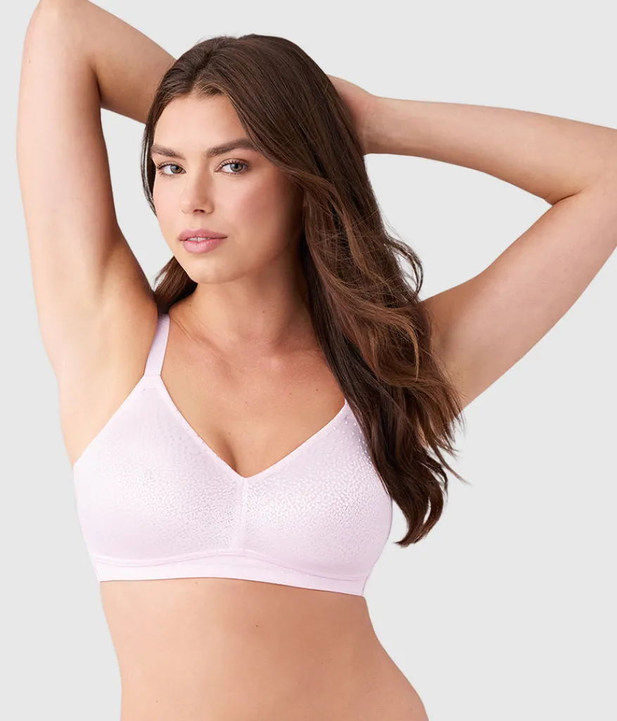 Wacoal Full Figure|Unlined * Back Appeal® Wire Free Bra Cradle Pink