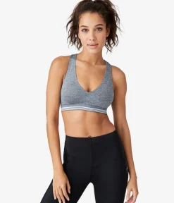 Wacoal Bralettes|Unlined * b.active Racerback port Braette Gray Heather