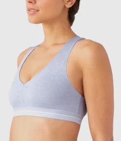 Wacoal Bralettes|Unlined * b.active Racerback port Braette Cosmic Sky Heather