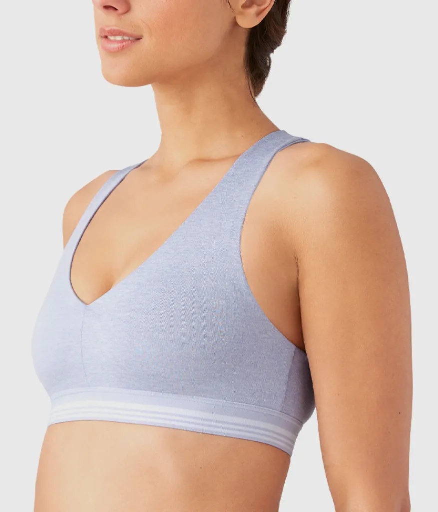Wacoal Bralettes|Unlined * b.active Racerback port Braette Cosmic Sky Heather