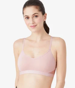 Wacoal Bralettes|Unlined * b.active port Braette Blush Pink