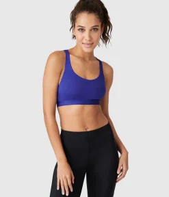 Wacoal Unlined|Wireless * b.active port Crop Bel Air Blue