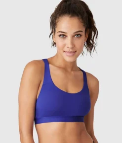Wacoal Unlined|Wireless * b.active port Crop Bel Air Blue