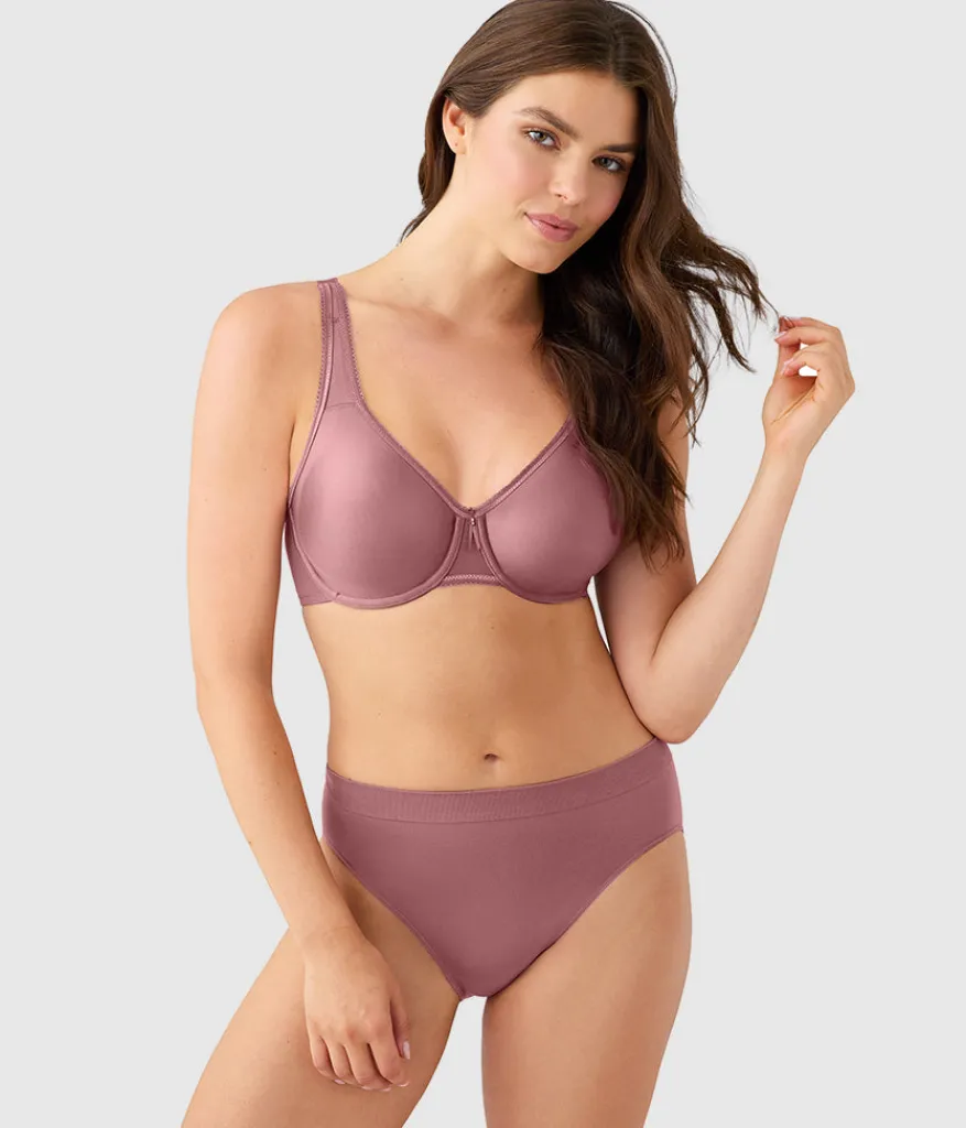 Wacoal Full Figure|Unlined * Basic Beauty Full Figure Seamless Underwire Bra Rose Brown