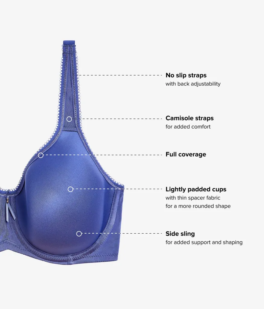 Wacoal Full Figure|T-Shirt * Basic Beauty Spacer Underwire T-Shirt Bra Skipper Blue