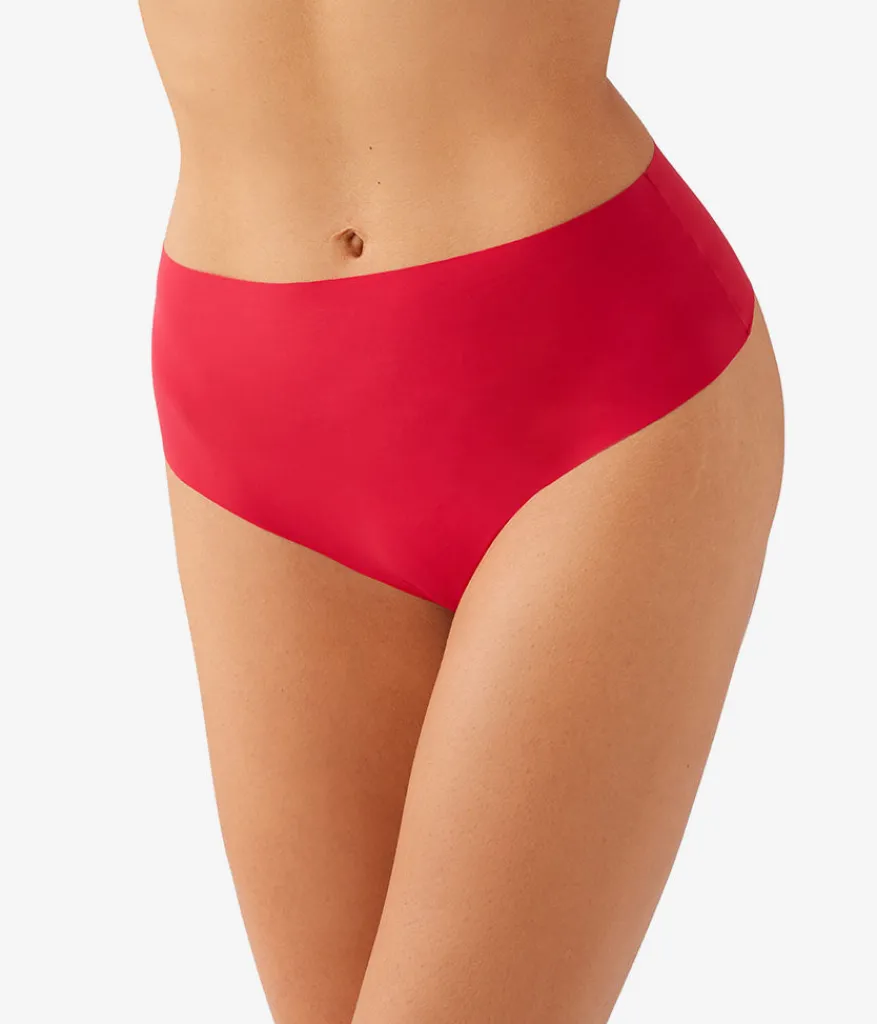 Wacoal Thong * b.bare Hi-Wait Thong Crimson Red