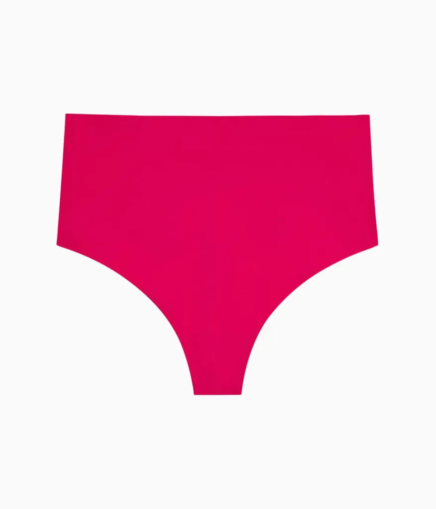 Wacoal Thong * b.bare Hi-Wait Thong Cerise
