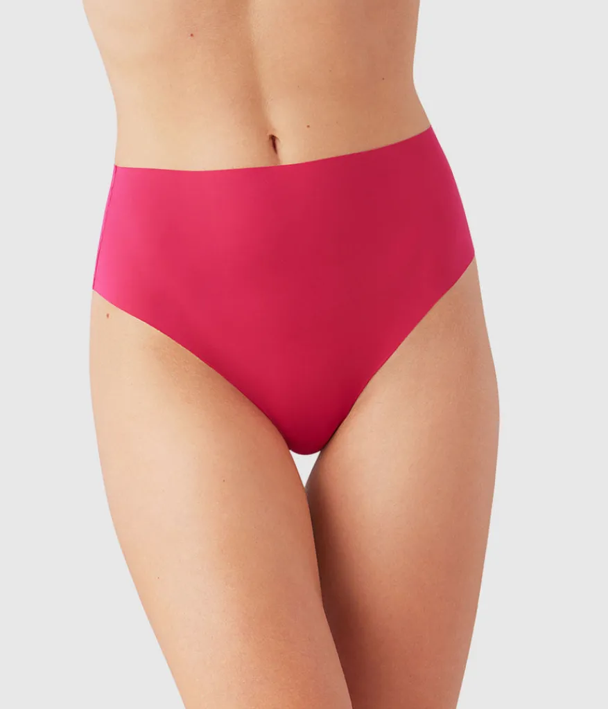 Wacoal Thong * b.bare Hi-Wait Thong Cerise