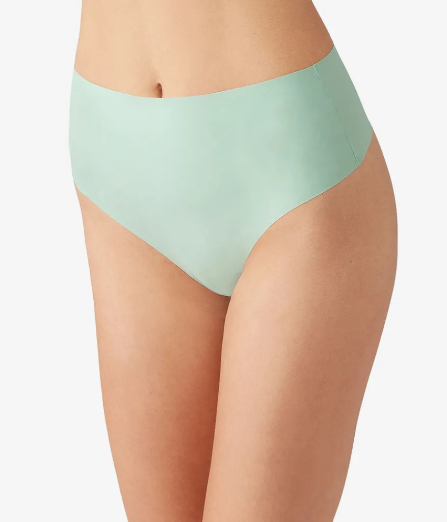 Wacoal Thong * b.bare Hi-Wait Thong Silt Green