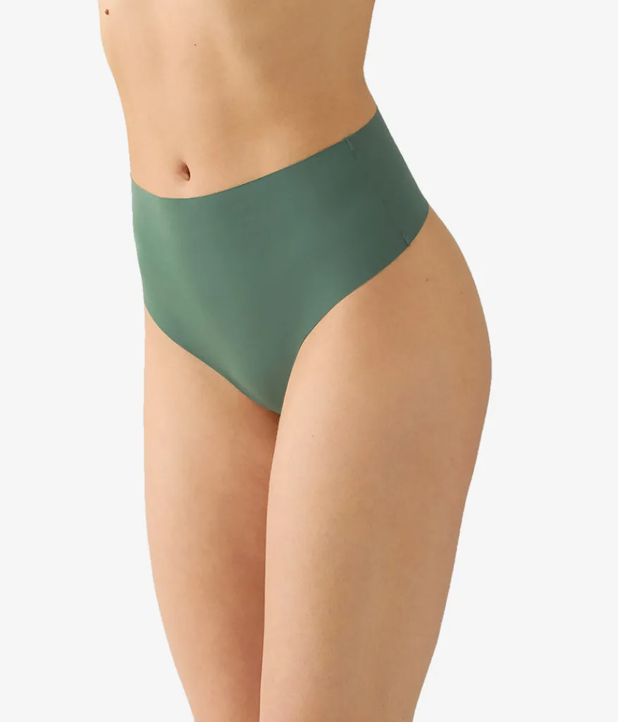 Wacoal Thong * b.bare Hi-Wait Thong Cilantro