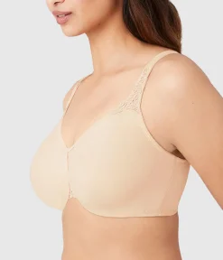 Wacoal Full Figure|Unlined * Bodysuede Ultra Full Figure Seamless Underwire Bra Sand