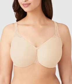 Wacoal Full Figure|Unlined * Bodysuede Ultra Full Figure Seamless Underwire Bra Sand
