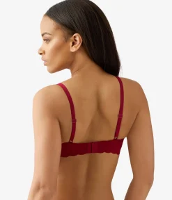 Wacoal Lace|Wireless * b.wow'd ace Wire Free Bra Biking Red