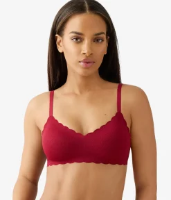 Wacoal Lace|Wireless * b.wow'd ace Wire Free Bra Biking Red