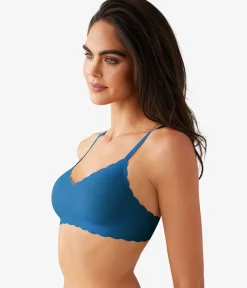 Wacoal Lace|Wireless * b.wow'd ace Wire Free Bra Moroccan Blue