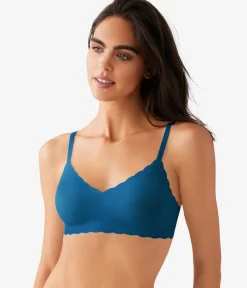 Wacoal Lace|Wireless * b.wow'd ace Wire Free Bra Moroccan Blue