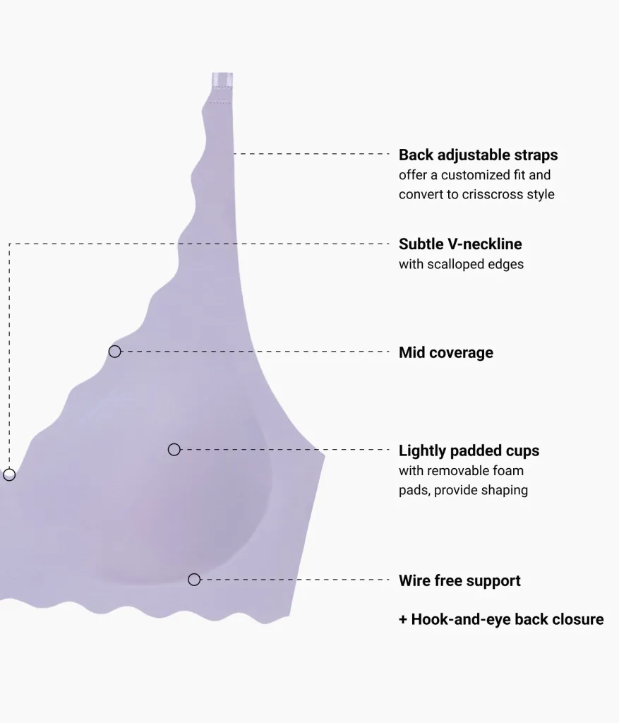 Wacoal Racerback/Convertible|Seamless * b.wow'd Wire Free Bra Lavender Gray