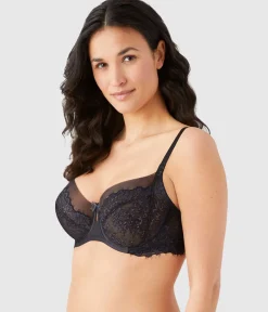 Wacoal Unlined|Lace * Center Stage Underwire Bra Black/Graphite