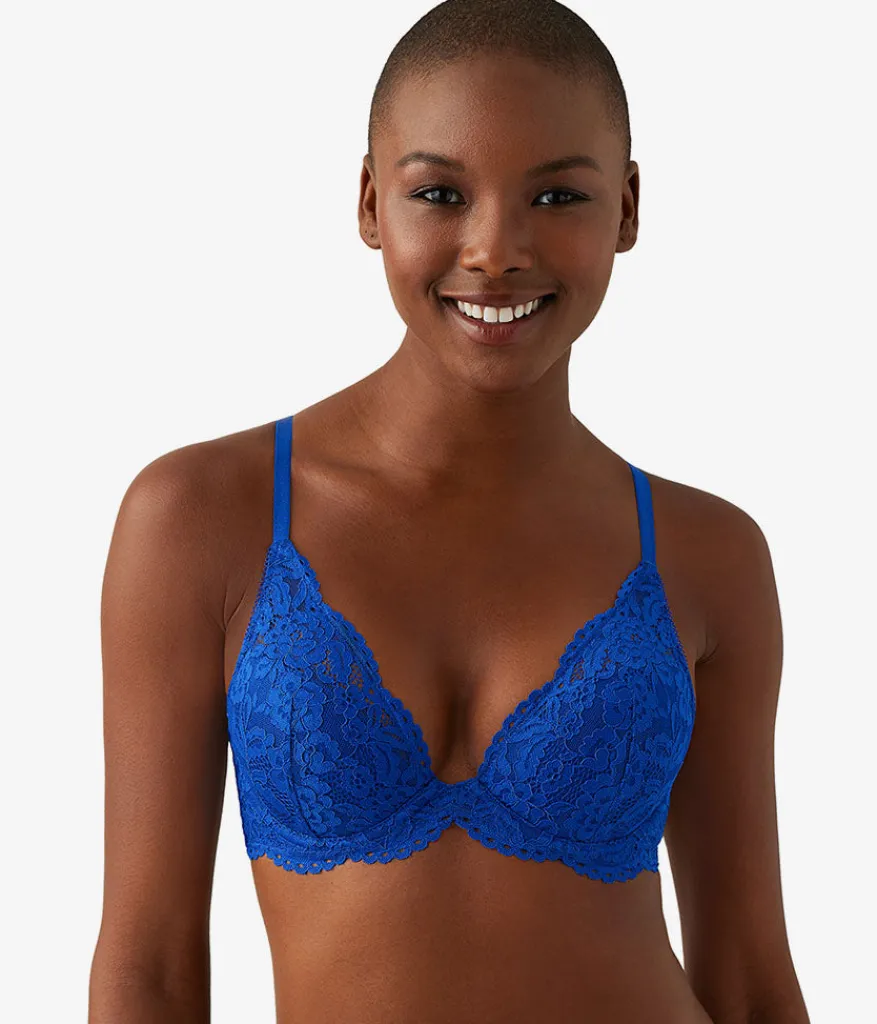 Wacoal Underwire * Ciao Bella Plunge Contour Bra Surf Blue