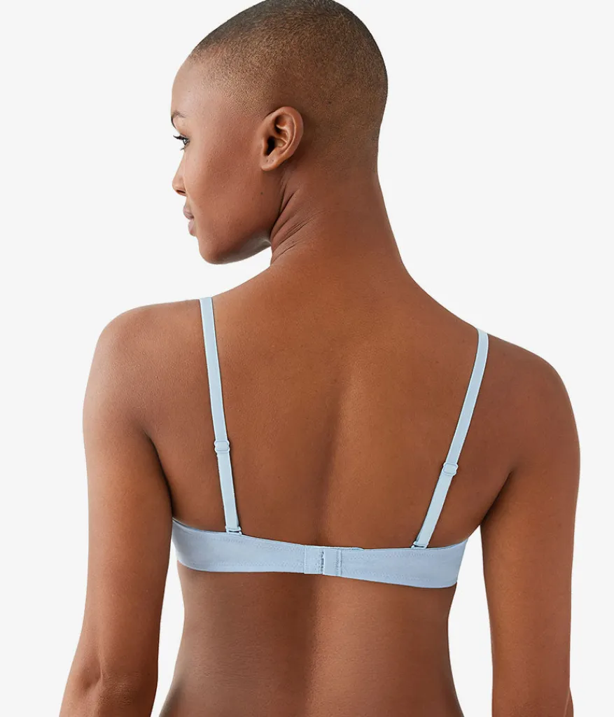 Wacoal Racerback/Convertible|T-Shirt * Cotton To A Tee Plunge T-Shirt Bra Dream Blue
