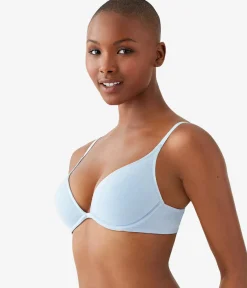 Wacoal Racerback/Convertible|T-Shirt * Cotton To A Tee Plunge T-Shirt Bra Dream Blue