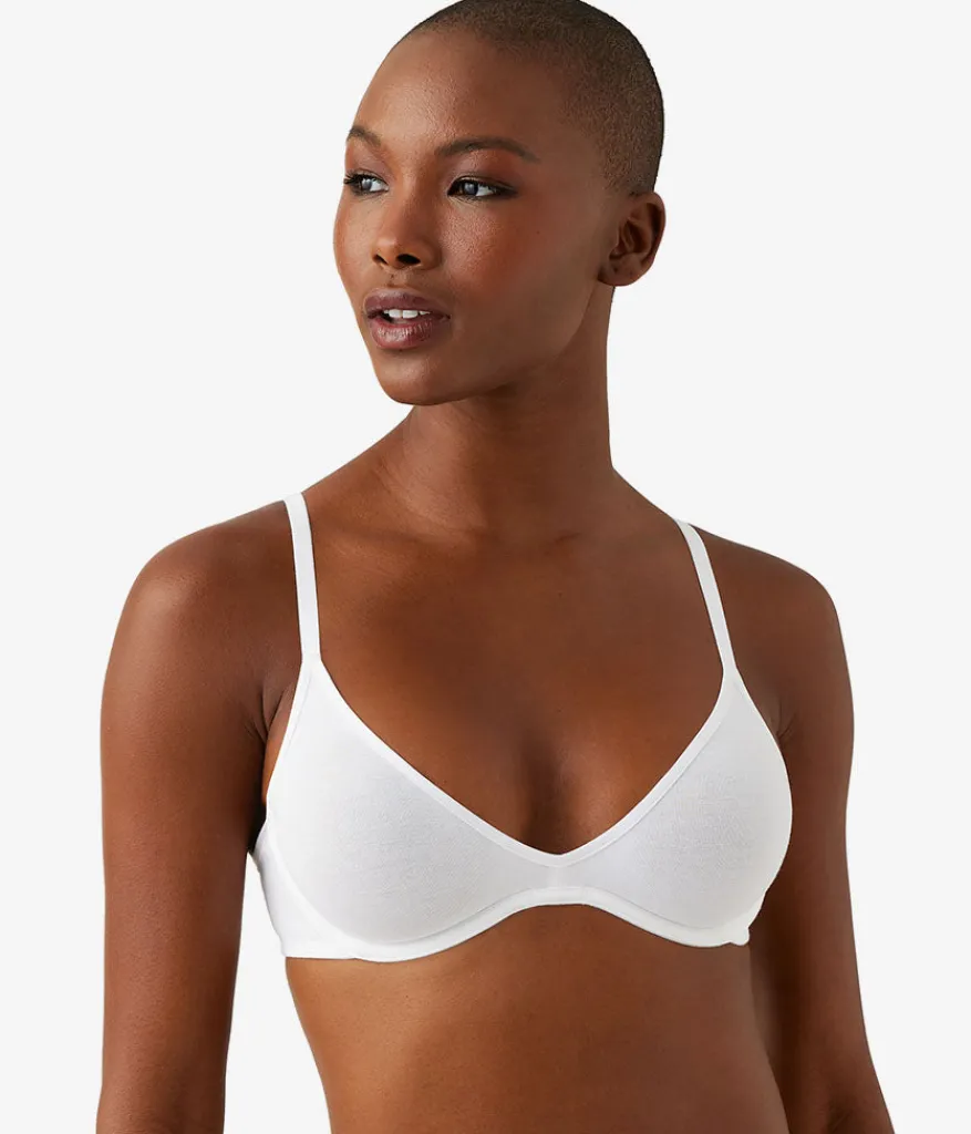 Wacoal Unlined * Cotton To A Tee Scoop Underwire Bra White