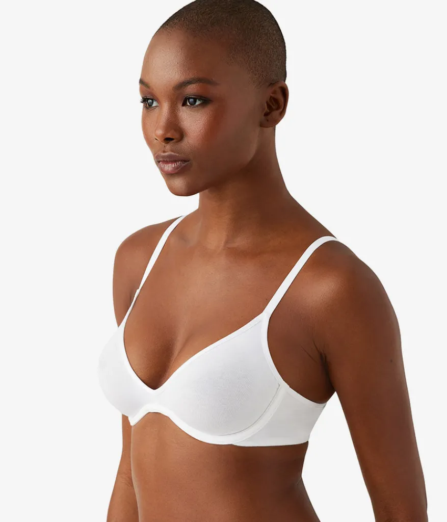 Wacoal Unlined * Cotton To A Tee Scoop Underwire Bra White