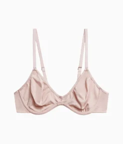 Wacoal Unlined * Cotton To A Tee Scoop Underwire Bra Rose Smoke