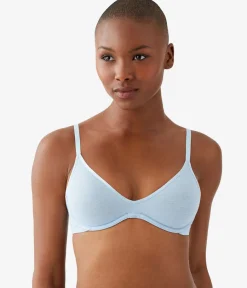 Wacoal Unlined * Cotton To A Tee Scoop Underwire Bra Dream Blue