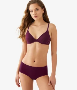 Wacoal Unlined * Cotton To A Tee Scoop Underwire Bra Potent Purple