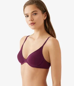 Wacoal Unlined * Cotton To A Tee Scoop Underwire Bra Potent Purple
