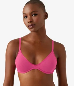 Wacoal Unlined * Cotton To A Tee Scoop Underwire Bra Raspberry Sorbet