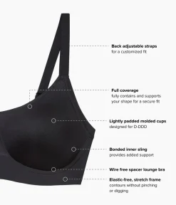 Wacoal Bras|Lounge * Eay ike unday™ Wire Free T-hirt Bra Black