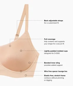 Wacoal Bras|Lounge * Eay ike unday™ Wire Free T-hirt Bra Praline