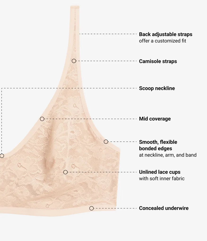 Wacoal Unlined|Lace * Effortey ace Underwire Bra Au Natural