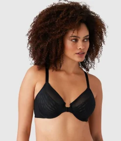 Wacoal Full Figure|Unlined * Elevated Allure Front Close Underwire Bra Black