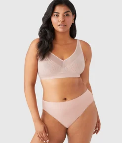 Wacoal Full Figure|Unlined * Elevated Allure Wire Free Bra Rose Dust