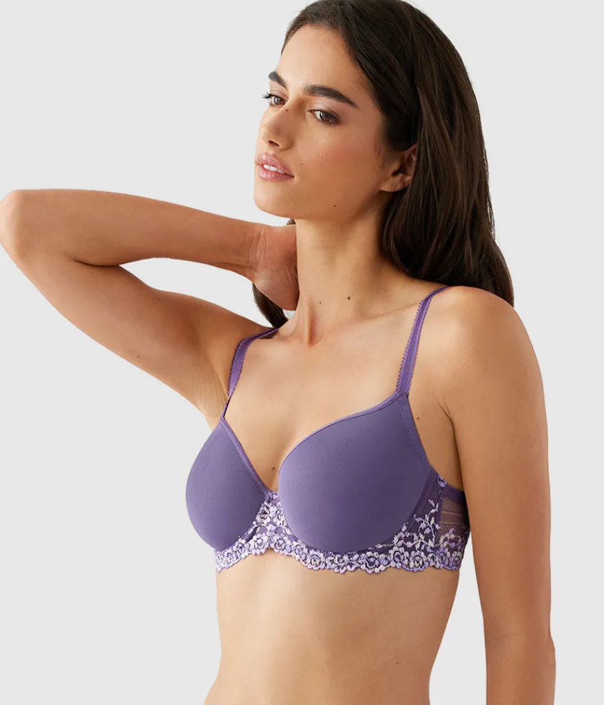 Wacoal Seamless|Underwire * Embrace Lace® T-Shirt Bra Grape Compote Multi