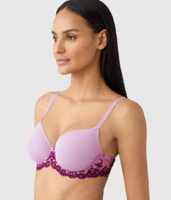 Wacoal Seamless|Lace * Embrace Lace® T-Shirt Bra Lavender Sage/Dark Purple